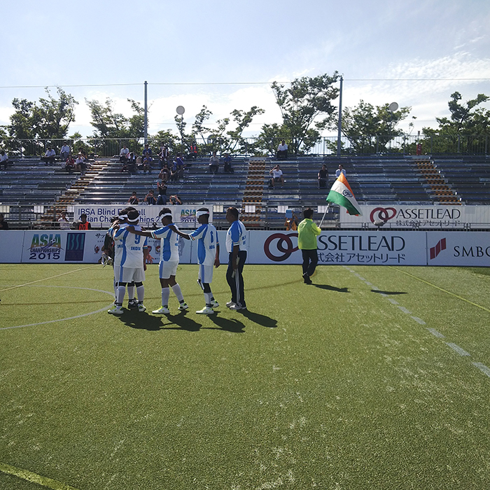 Team india on ground - Asian Blind Football Championships ,Tokyo