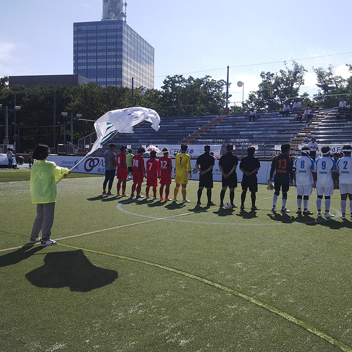 Team line up before match Asian Blind Football Championships ,Tokyo