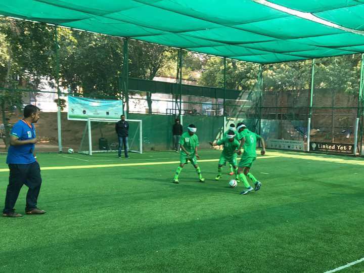 photo during Blind Football Demo game and Awareness session in New Delhi