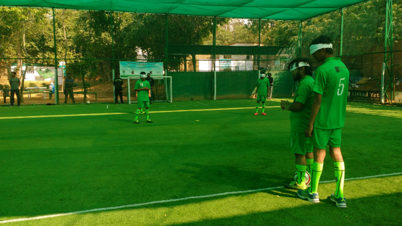 Team preparing for match