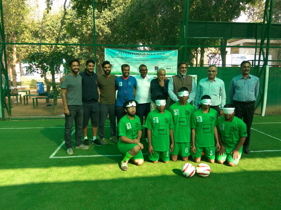 team with Blind Football Demo game and Awareness session Organisers
