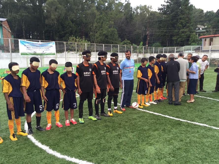 team line up before match at Shillong, Meghalaya