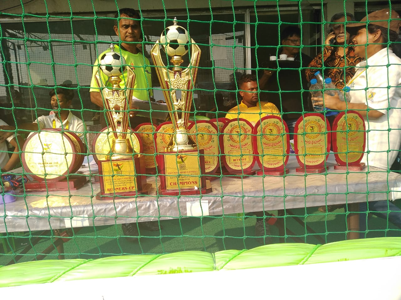 Trophies awarded during East Zone Blind Football Tournament, Kolkata