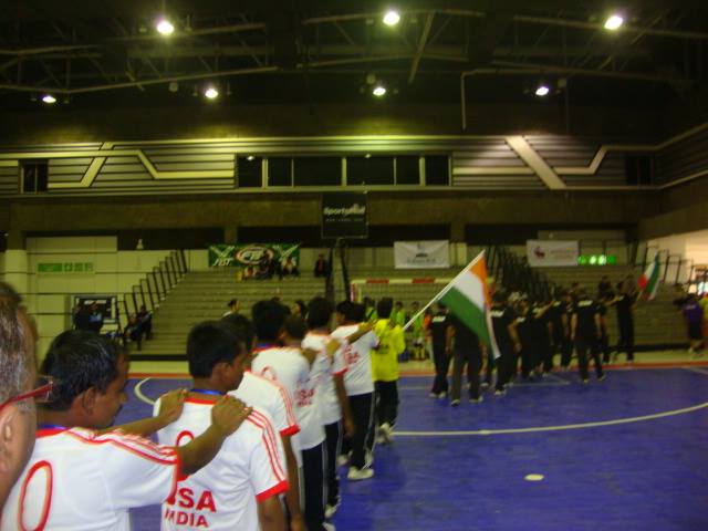 Leading out the team, captain Ankur