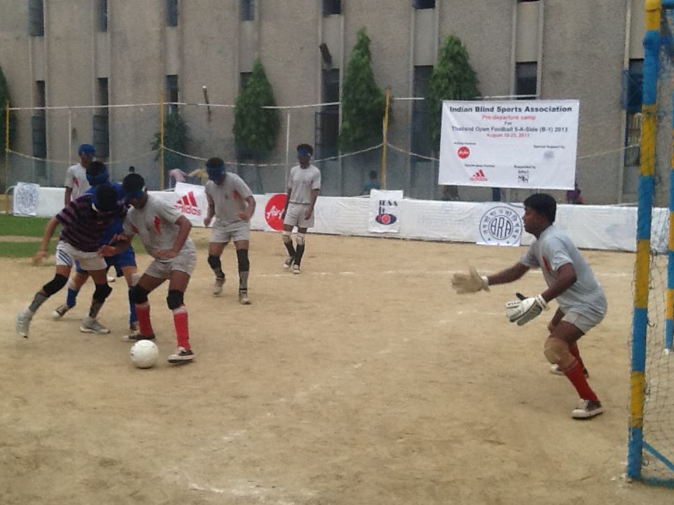 Team india preparing for 8th IBSA Blind Football Championships friendly match