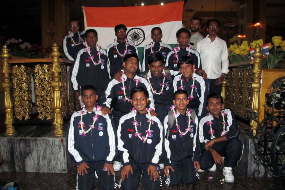 Team india posing to camera bangkok