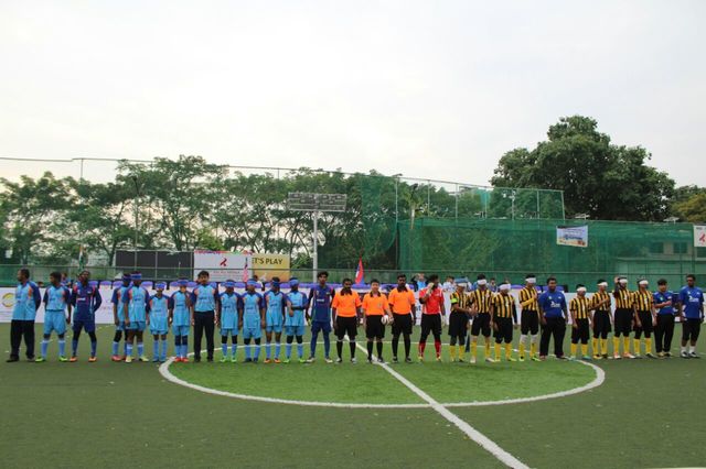 Team india and team malaysia line up before match