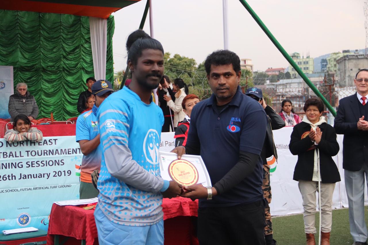 Sujith PS from the Academy at Kochi won the best Goalkeeper award