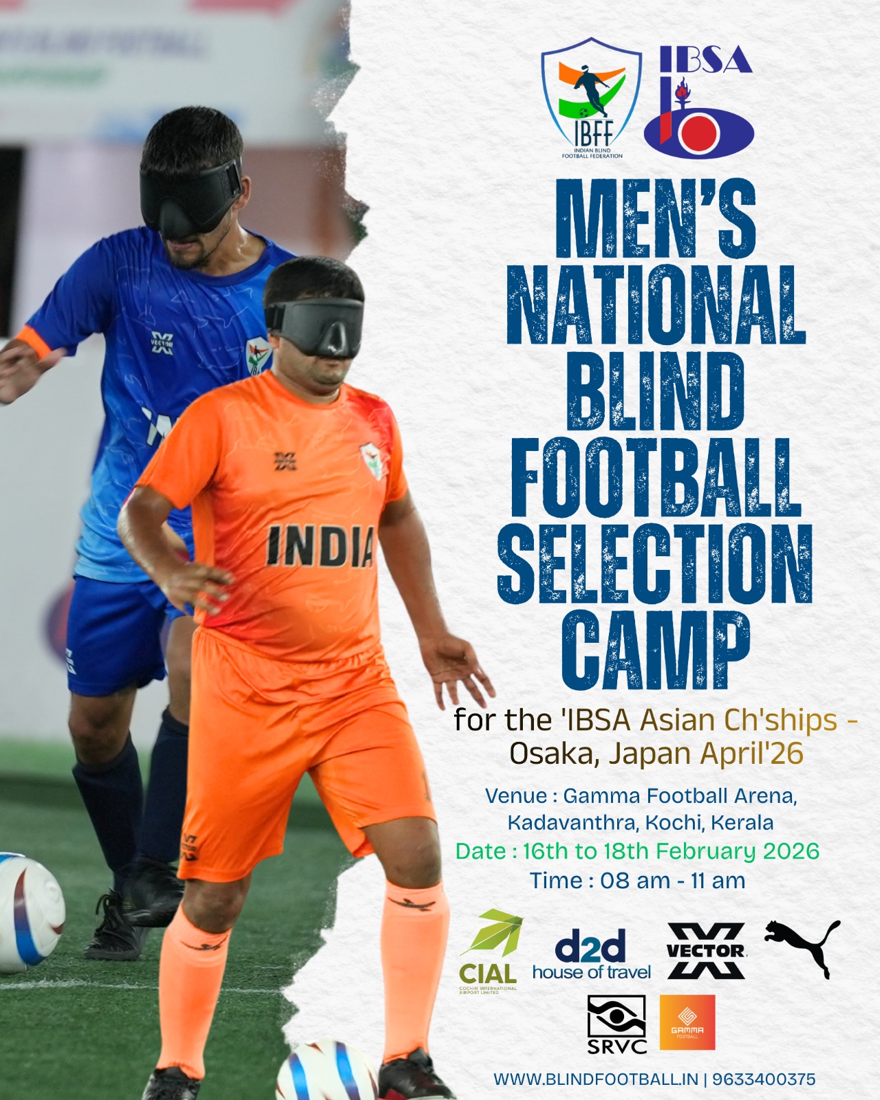 Men's Blind Football Selection Camp